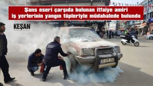 ALPARSLAN TÜRKEŞ MEYDANI’NDA ARAÇ YANGINI!