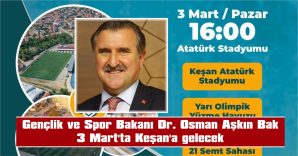 KEŞAN’DAKİ SPOR YATIRIMLARININ TOPLU AÇILIŞI YAPILACAK