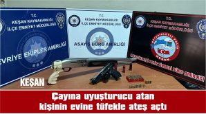 ATEŞ AÇILAN EVDEN UYUŞTURUCU ÇIKTI