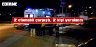 ÇARPIŞMANIN ŞİDDETİYLE ARAÇLAR SAVRULDU
