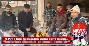 “EMEKÇİLERİMİZİN EMEK VE DAYANIŞMA GÜNÜ’NÜ TEBRİK EDERİM”
