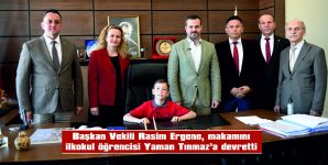 BAŞKAN VEKİLİ ERGENE, MAKAMINI TINMAZ’A DEVRETTİ