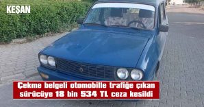 TRAFİKTE PLAKASIZ İLERLERKEN TESPİT EDİLDİ