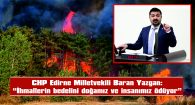 CHP’Lİ BARAN YAZGAN’DAN ORMAN YANGINLARI AÇIKLAMASI