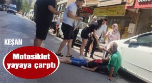 MOTOSİKLETİN GENÇ SÜRÜCÜSÜ VE KADIN YARALANDI