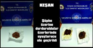 OKUL BAHÇESİNDE UYUŞTURUCU İLE YAKALANDI
