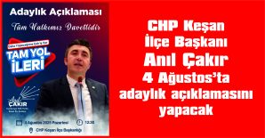ÇAKIR, ADAYLIK AÇIKLAMASINA TÜM HALKI DAVET ETTİ