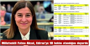 KEŞAN DEVLET HASTANESİNE DE 1 İÇ HASTALIKLARI UZMANI VE 1 ACİL TIP HEKİMİ ATANDI
