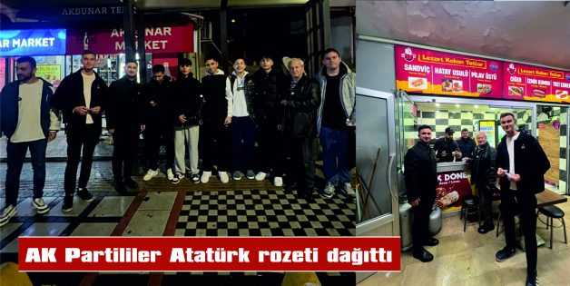 AK PARTİLİLER ATATÜRK REZOTİ DAĞITTI