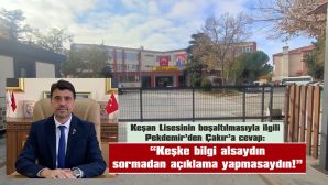 PEKDEMİR: “KARNEMİZ HER ZAMAN PEKİYİ ÇOK ŞÜKÜR SAYIN BAŞKAN!”