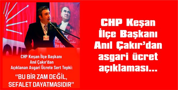 ÇAKIR: “BU BİR ZAM DEĞİL, SEFALET DAYATMASIDIR”