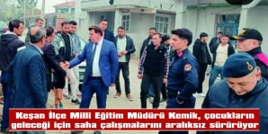 İLÇE MİLLİ EĞİTİM MÜDÜRÜ KEMİK, DEVAMSIZLIK YAPAN ÖĞRENCİLERİ VE AİLELERİNİ EVLERİNDE ZİYARET EDİYOR