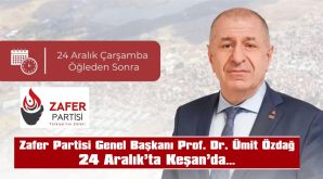 ÖZDAĞ, KEŞAN’DA ZİYARETLERDE BULUNACAK