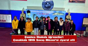 ÇAMLICA İLKOKULU 3/A VE 4/A SINIFI ÖĞRETMEN VE ÖRĞENCİLERİ ÇANAKKALE 1915 SAVAŞ MALZEMELERİ MÜZESİNİ ZİYARET ETTİ