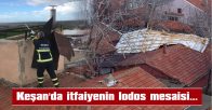 TEHLİKE ARZ EDEN ÇATILARA MÜDAHALEDE BULUNULDU