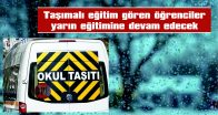 GÖKÇETEPE, SAZLIDERE VE PIRNAR KÖYLERİNDEN ÖĞRENCİ TAŞIYAN SERVİSLER SAAT 09.00’DA HAREKET EDECEK