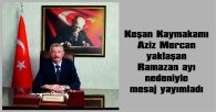 KAYMAKAM MERCAN, YAKLAŞAN RAMAZAN AYINI KUTLADI