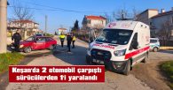 YARALI SÜRÜCÜ AMBULANSLA HASTANEYE KALDIRILDI