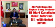 PEKDEMİR, ANMA MESAJI YAYIMLADI