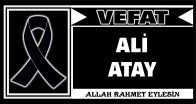 ALİ ATAY VEFAT ETTİ