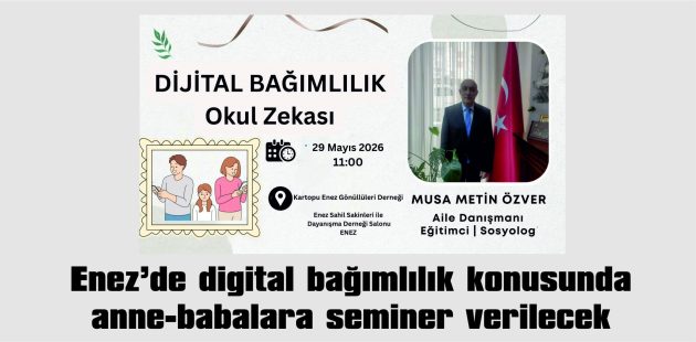 ÜCRETSİZ OLAN SEMİNER, 29 MAYIS 2026 CUMA GÜNÜ VERİLECEK