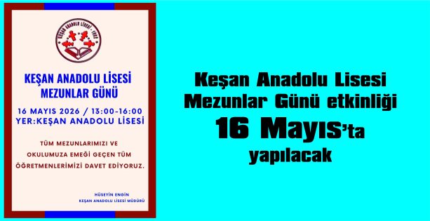 ETKİNLİĞE, TÜM MEZUNLAR DAVET EDİLDİ