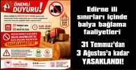 12.00-20.00 SAATLERİ ARASINDA YASAKLANDI