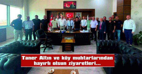 ALTIN VE MUHTARLARDAN JANDARMA KOMUTANI VE BELEDİTE BAŞKANINA ZİYARET…